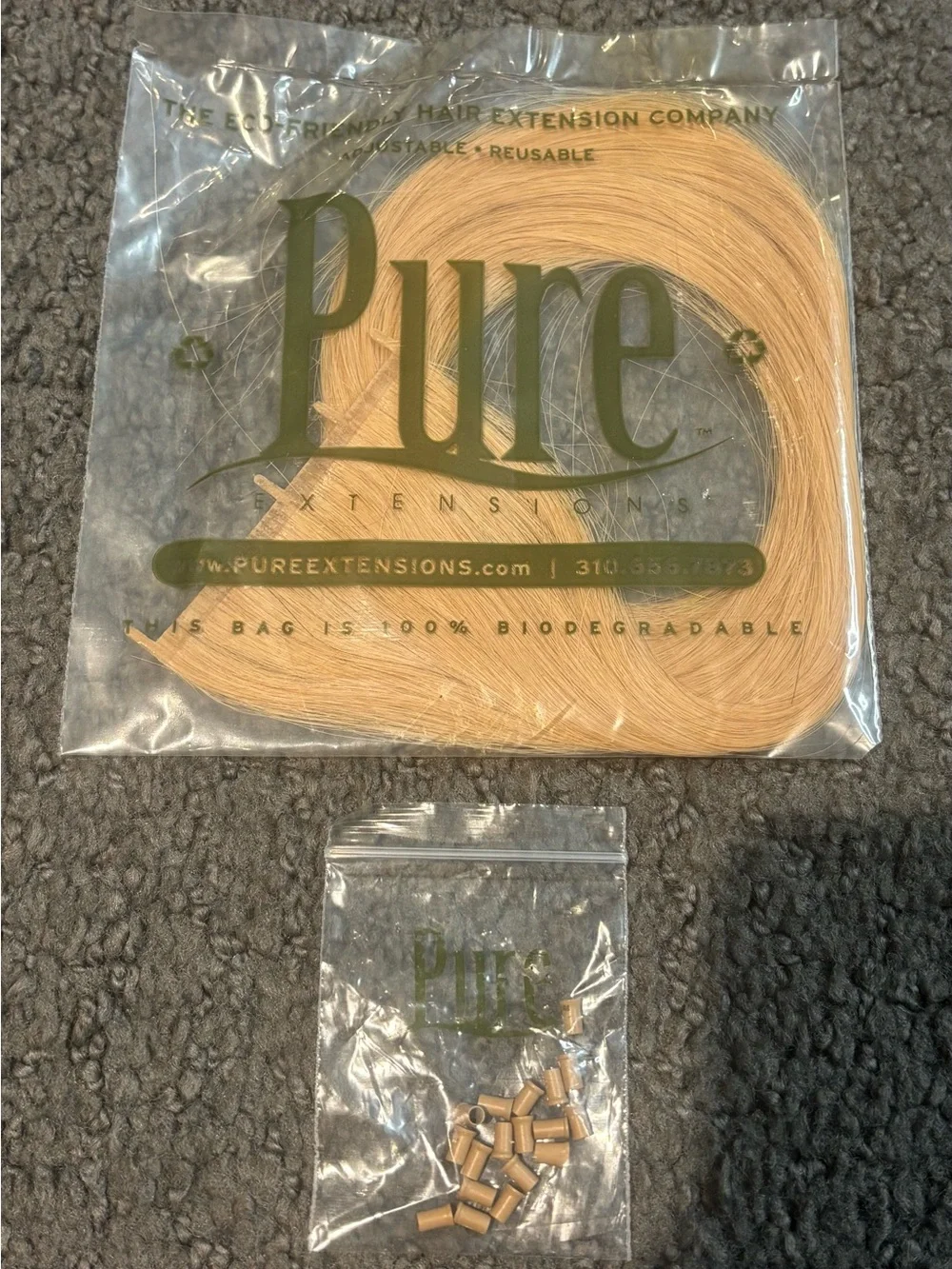 Pure Hair Extensions Beaded Weft New
